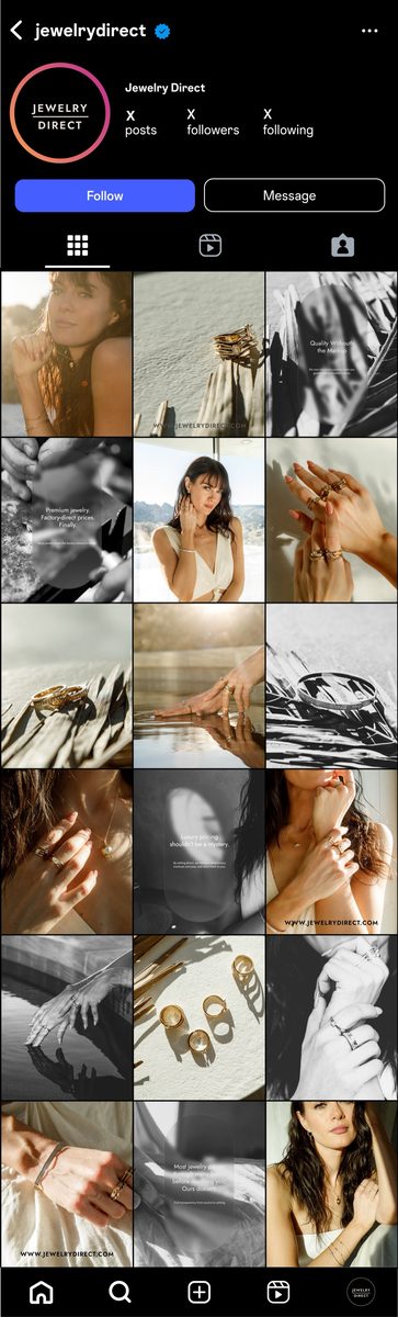 Jewelry Direct Instagram grid