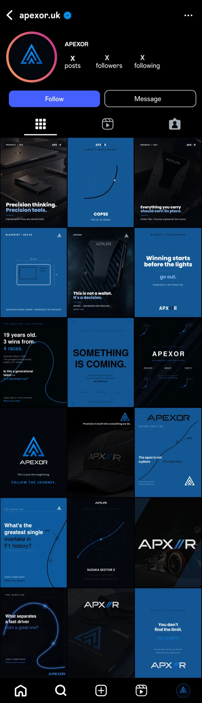 Apexor Instagram-Raster · Alkeme Design