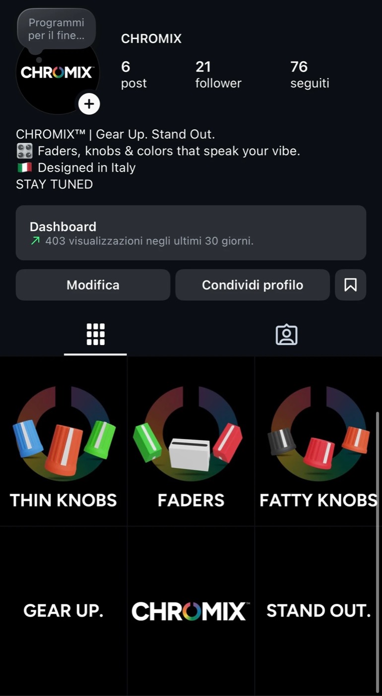 ChromixGear Instagram before · Alkeme Design