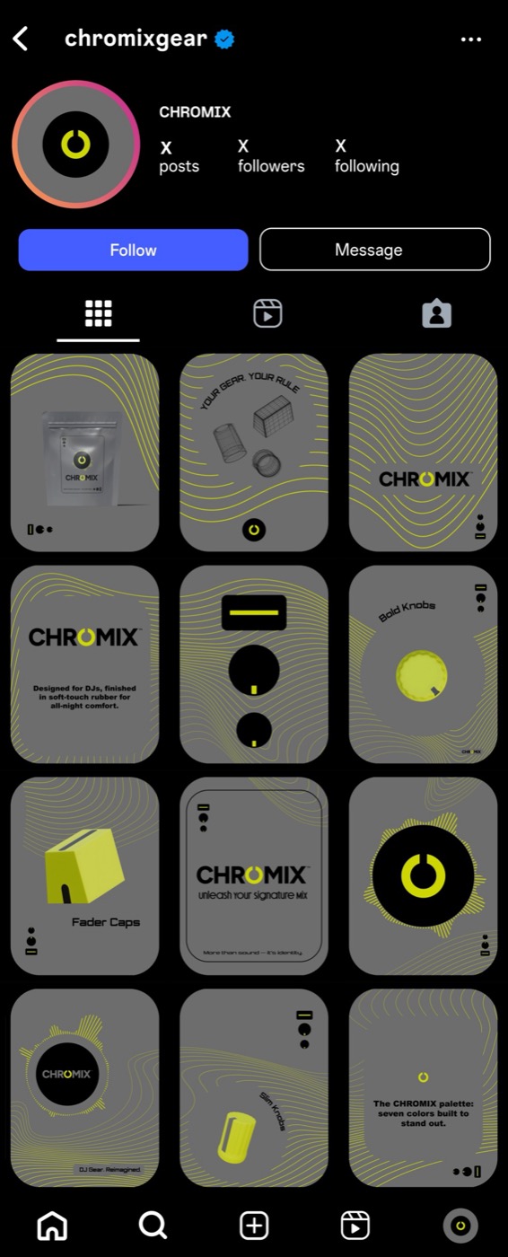 ChromixGear Instagram grid · Alkeme Design