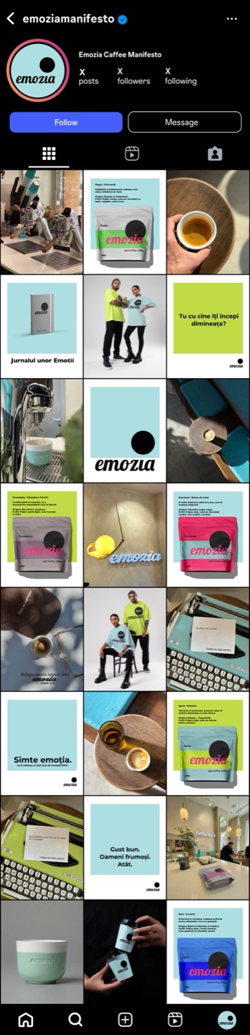 Emozia Instagram grid · Alkeme Design